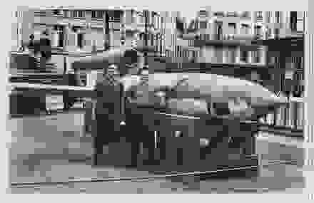 Tentoongestelde V-bommen in Antwerpen.