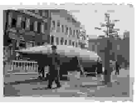 Tentoongestelde V-bommen in Antwerpen.