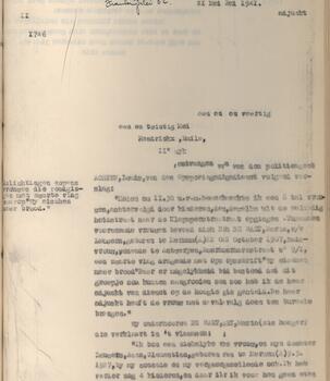 A police report about the events