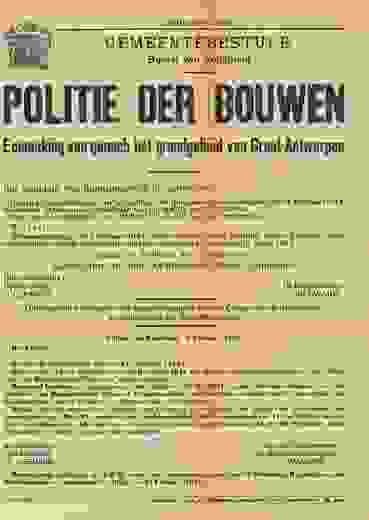 Announcement of the creation of Greater-Antwerp by the town council